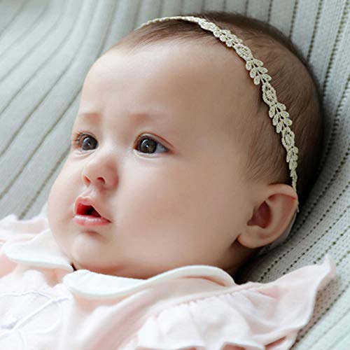 SOLUSTRE 4 бр., скъпа детска лейси превръзка на главата, детска лейси превръзка на главата с цветя, Аксесоари за коса