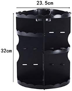 Черен багажник за бижута SCDHZP, Въртящ се Дизайн, Ламинирано съхранение, лесно да се заеме със себе си, се използва за настаняване