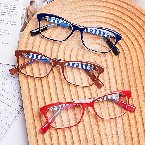 EYEGUARD 3 Опаковане на Леки Очила за четене за жени с Пружинным тръба на шарнирна връзка
