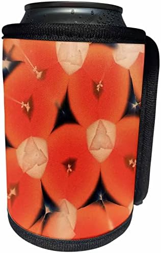 Триизмерно изображение ярко-оранжев цвят с персиковыми и черни акценти. - Опаковки за бутилки-хладилника (cc_351028_1)