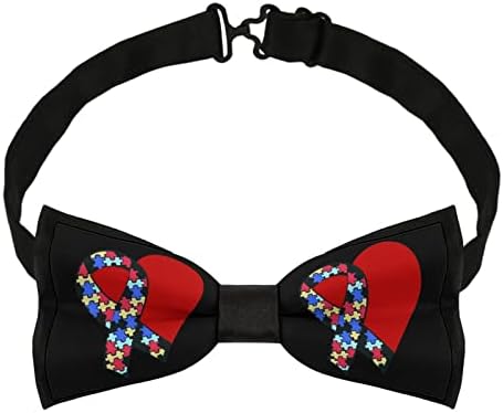 Иконата на Информираност за Аутизма С Панделка WEEDKEYCAT във формата на Сърце, Мъжки носи Вратовръзка, Модерни Елегантни Предварително