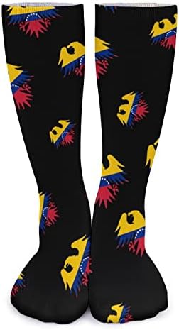 Дебели Чорапи с венесуэльским Флага WEEDKEYCAT под формата на Орел, Нов, Забавен Графичен Принт, Ежедневни Чорапи със Средна дължина, за Зимата