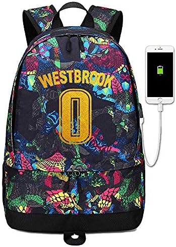 Раница за съхранение на топката Баскетболист Star Westbrook, съхраняване на Спортно оборудване, богат на функции Студентски
