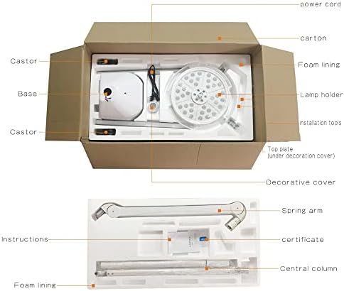 Мобилен щанд Aphrodite KD-2036L-3 Оперативен лампа 108 W led Бестеневой Лампа за хирургическа разглеждане на Вид подови