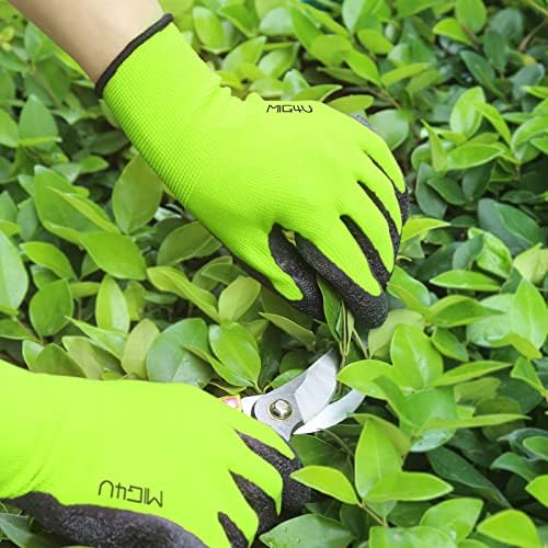 Работни ръкавици от гофриран латекс MIG4U - Подобрено сцепление за градинарство, обработка на складови парцели