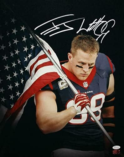 Снимка на американското Джей Джей Уотта с автограф Хюстън Texans 16x20 - JSA Auth W / Holo - Снимки NFL с автограф
