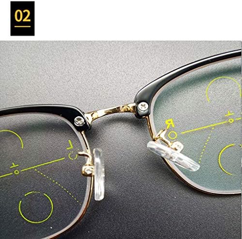 Фотохромичните Очила за четене Smart Zoom с метални рамки и мультифокальными диоптрийными лещи от полимерна смола, Далечни