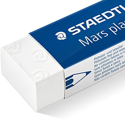 Пластмасови гумички за триене STAEDTLER 52650BK4DA Mars, Опаковка от 4 броя, бели