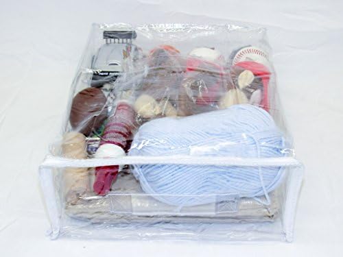 Квадратна чанта за съхранение в гардероба Oreh Homewares от ултра силна винил с цип (прозрачен) за пуловери, накидок, предмети на декоративно-приложното изкуство, играчки