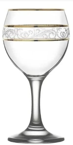 Комплект златни стъклени чаши Zanzer от 6 предмети (чаши за хайбола (комплект от 6 броя))