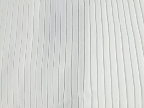 Плиссированная бяла кърпа от жоржета 58 ширина в парцела