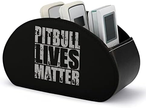 Държач на дистанционното управление Pitbull Lives Matter TV с 5 Отделения, Органайзер, Изкуствена Кожа, Тенис на маса Кутия