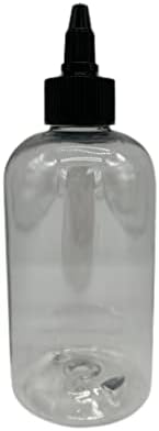 8 унции Прозрачни пластмасови бутилки Boston - 12 опаковки на Празни бутилки за еднократна употреба - Не съдържат