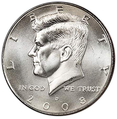 2008 D Сатинировка Kennedy Half Dollar Choice Не Циркулиращата монетен двор на САЩ