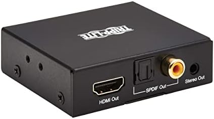 Устройство за вграждане/извличане на стереовыхода Трип Lite 4K, HDMI на TOSLINK RCA и 3.5 mm, отделна звукова писта за системи без HDMI, съраунд звук 5.1 канала, HDCP 2.2, гаранция 2 г. (P130-