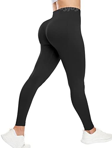 VOYJOY Безшевни Гамаши за жени, Гамаши за активни тренировки във фитнеса с Подтяжкой задните части, Жизнено Важни Панталони
