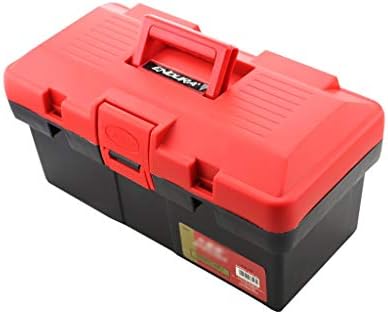 ZSHLZG Набор от инструменти Пластмасова двуслойни сгъваем сгъсти кутия за съхранение на художествени модели на Електрозахранване 15/17/19 инча (Размер: 37 см 19,5 см 18,5 см)