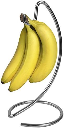 Отделно Стои държач за банани, От Home Basics (Сатинированный никел) | Метална Закачалка за банани | Закачалка