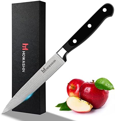 Howashin 5-инчов Универсален Нож Остър Професионален Нож на Главния Готвач Немски Высокоуглеродистый Кухненски Нож Ергономична