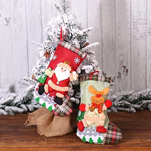 Коледни Аксесоари Подаръчни Пакети Аксесоари За Украса на Коледната Елха на Окачването Подарък Пакети Чорапи