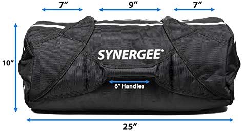 Регулируема торба с пясък за фитнес Synergee с тегло 40 и 60 килограма. Регулируеми торби с пясък, с 2 Пълнителя - Тежкотоварни
