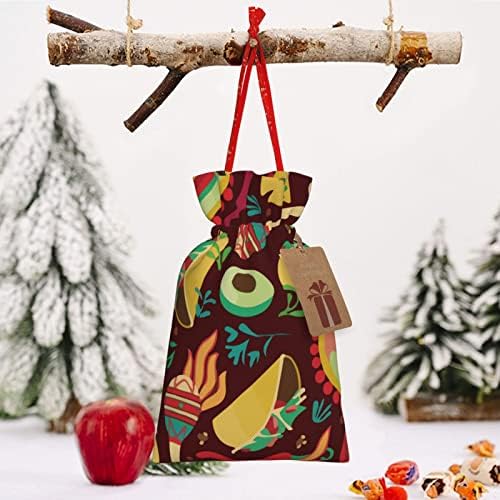Пакети за Коледни подаръци С Завязками Мексико-Spicy-Тако Presents Опаковки, Опаковки За подаръци за Коледа Торбички За опаковане