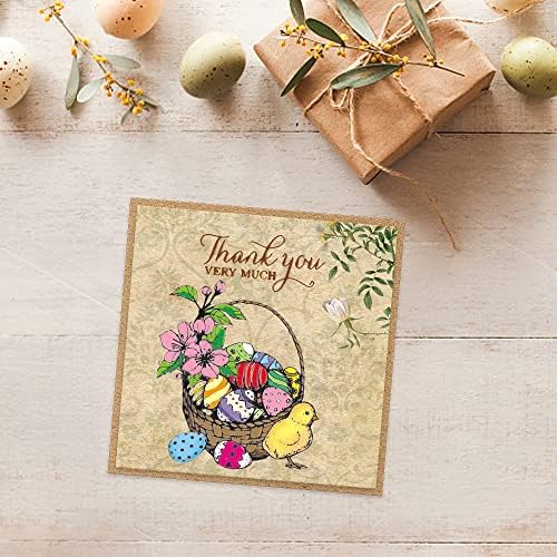 ALIBBON Прозрачни Печати Happy Easter Egg за направата на картички и украси за фото албум, Печати с пролетни цветя