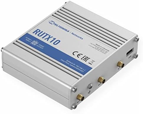 Професионален Ethernet маршрутизатор Teltonika RUTX10000200, захранване на САЩ, 4 Ethernet порта, цифров вход/изход