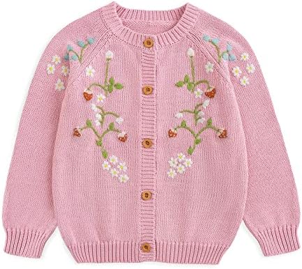Simplee/Детска Жилетка за малки Момичета, Памук Пуловер с дълги ръкави, за Сватбени партита, на пролетта, на 3 м - 7 Т