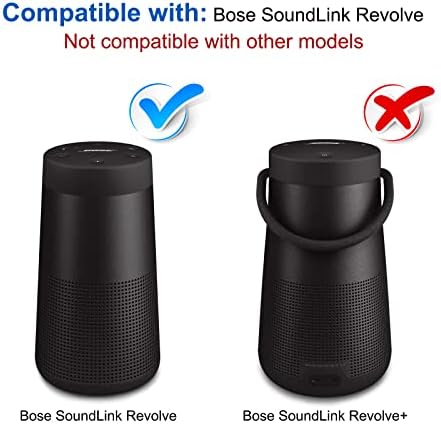 Твърд калъф LTGEM EVA за Bluetooth говорител Bose SoundLink Revolve или Revolve (Series II) с мрежесто джоб-Черен