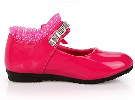 Обувки за малки момичета; модел обувки Mary Jane; Ежедневни балет апартаменти без закопчалка на равна подметка за купоните, училището сватба (светло розово, 2-2,5 години)