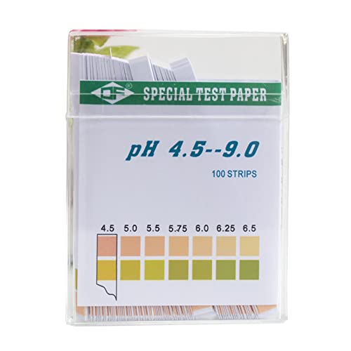 Тест хартия pH.4.5-9.0 Тест Хартия Лакмусова Хартия 100 Ленти Тест pH на Слюнката на Урината Вода на Изпитване на почвата за Контрол на pH на храненето на домашни любимци