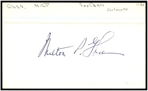 Картичка с Автограф Милта Ghee 3x5 С Автограф Кантонских Булдог 1975 87284 година на Раждане - Издълбани подпис NFL