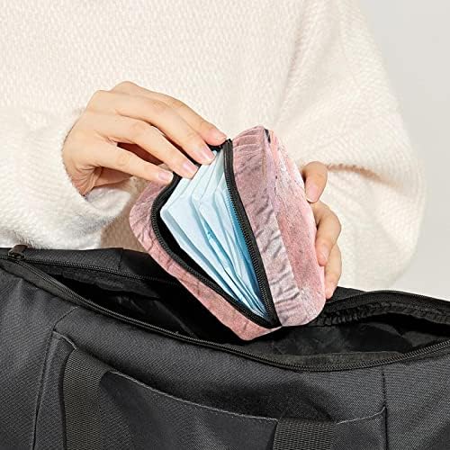Чанта За Съхранение на Хигиенни Кърпички с Абстрактен Модел, Розовата Къща, Bag-Държач за Менструалния Цикъл, Преносим