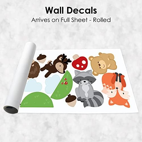 Голяма точка щастие Горски същества - Почистете и залепете Винилови стикери за стена бебешка и детска стая - Стикери за