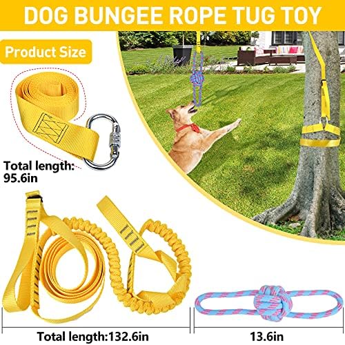 Играчка за куче на Въже, Прибиращ Интерактивна Бънджи, Подвешенная На Дървото, Играчки за Теглене на Въже, Агресивни
