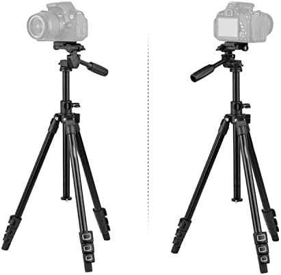 JHWSX Професионален Видео Статив с Хоризонтална Затваряне на Тежкотоварни Статив за Фотоапарат DSLR фотоапарат,