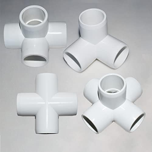 8 Опаковки фитинги от PVC, 1 1/4 , Фитинги от PVC с 4-гореща коленете-екопътеки за мебели от PVC за тежки условия на