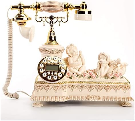 Стационарен Телефон Ретро Аксесоар Декор Кабелна Старомодна Ретро Телефон Традиционния Звънец, Мелодия На Звънене