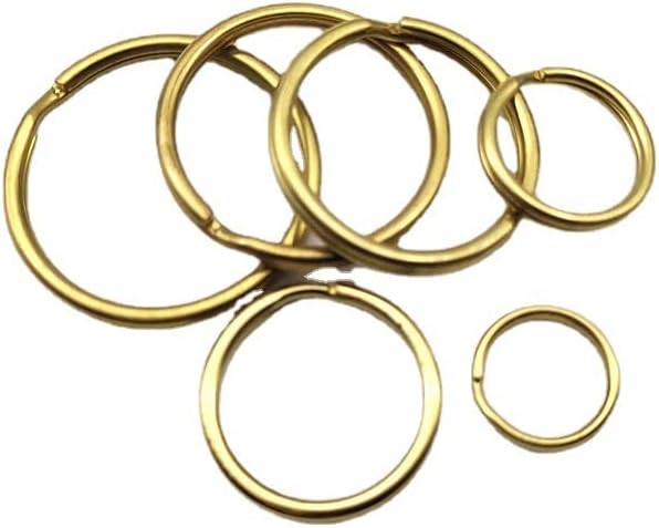 zhangruixuan-shop黄铜钥匙圈 纯铜光圈钥匙圆圈 财布链钥匙扣环腰挂铜圈(光圈12mm)
