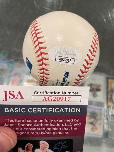 Джим Фридли 6 на 6 на Индианците 29.04.52 Официален бейзбол с Автограф от Jsa - Бейзболни топки с автографи