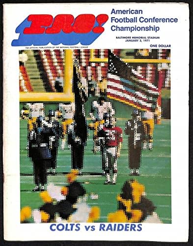 Детска програма на шампионата на АФЛ 1971 г. Балтимор Колтс @ Оукланд Рейдерз 1/3 78228 - Програма NFL