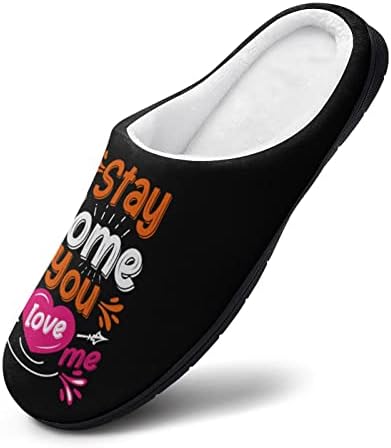 I Love Stay Home /Безопасни чехли за жени; Домашни чехли за помещения и на улицата, гумена подметка с неплъзгащи