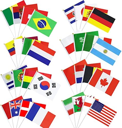 Знамена на мондиал 2022, Знамена на света, 32 бр Знамена на всички участващи национални отбори на световното Първенство през 2022 в Ръцете си, за Декори на мондиал 2022 Зна?