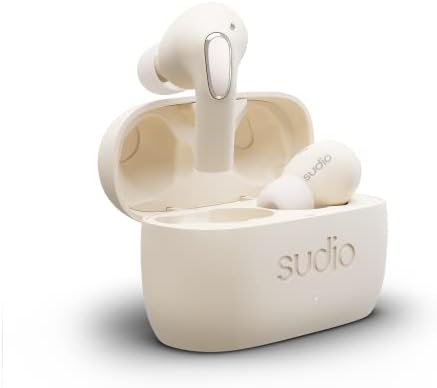 Безжични слушалки Sudioe2 с Bluetooth 5.2, Хибриден ANC, Микрофон система Vivid Voice, Пространствен звук от Dirac Virtuo, време на възпроизвеждане 30 часа бързо зареждане, защита от пръск