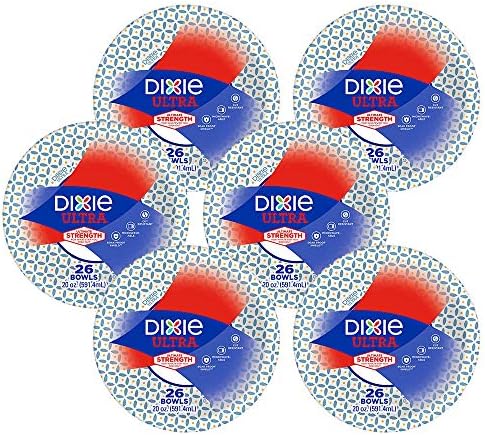 Хартиени чаши Dixie Ultra-Heavy Duty, 26 парчета, 20 унции (6 опаковки)