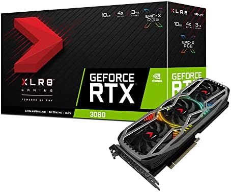 Видеокарта PNY GeForce RTX™ 3080 10GB XLR8 Gaming Revel Epic-X RGB™ с тройно вентилатор LHR