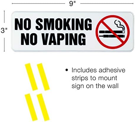 Продукти Excello Global Знак за да Не се пуши, не се къпят: Предупреждение за забрана на тютюнопушенето в закрити помещения и на открито. 5 x 7 инча, опаковки от 2