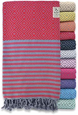 Турското плажна кърпа RAY SILVER – Опаковка от 4 турски памучни кърпи / хавлии с размер 40x71 инча, Памук, без