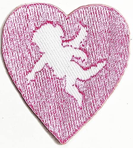 Салфетки Плюс 3шт. Розова Нашивка във формата на Сърце, Занаяти, Изкуство, Шиене, Ремонти, Малък Ангел, Сърце на Любовта на